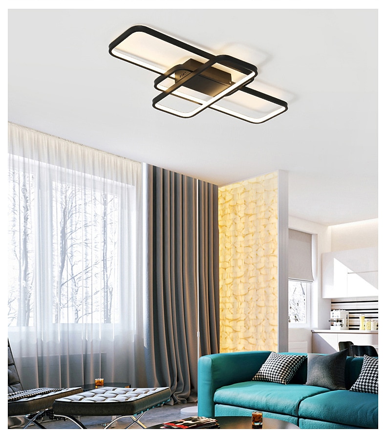 Ceiling Lights 4-Light 90 cm Dimmable Cluster Design Ceiling Lights Aluminum Silica gel Artistic Style Modern Style Novelty Painted Finishes Black/White/Gold 110-240V 2025 - $143.99 –P5