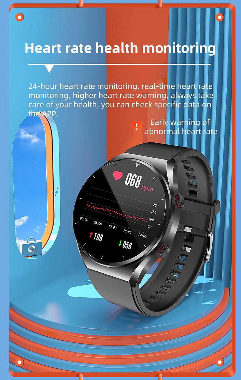 696 E09 Умные часы 1.32 дюймовый Умный браслет Bluetooth ЭКГ + PPG Контроль температуры Педометр Совместим с Android iOS Женский Мужчины Пользовательский набор Всегда на дисплее IP 67 2025 - $73.99 –P14