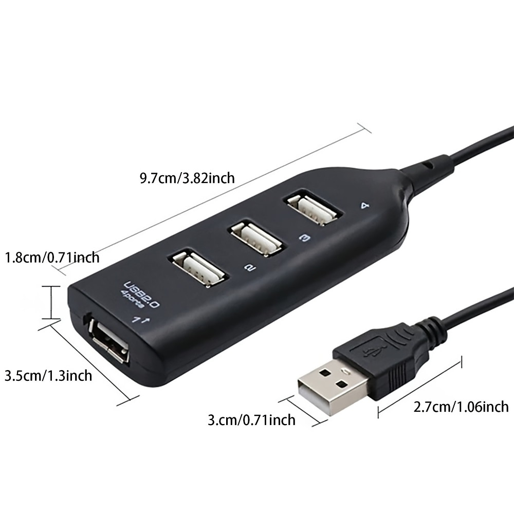 Micro USB Hub 2.0 Multi USB Port 4 Ports Hub USB High Speed HUb USB Splitter For PC Computer Accessories 2025 - $9.99 –P11