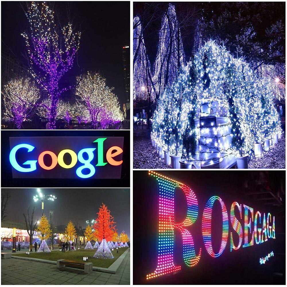 6M 100LED Led Pixel Bullet Nodes String Lights Christmas DC12V 9MM Single Color Signboard Display Lamp 2025 - $23.99 –P10