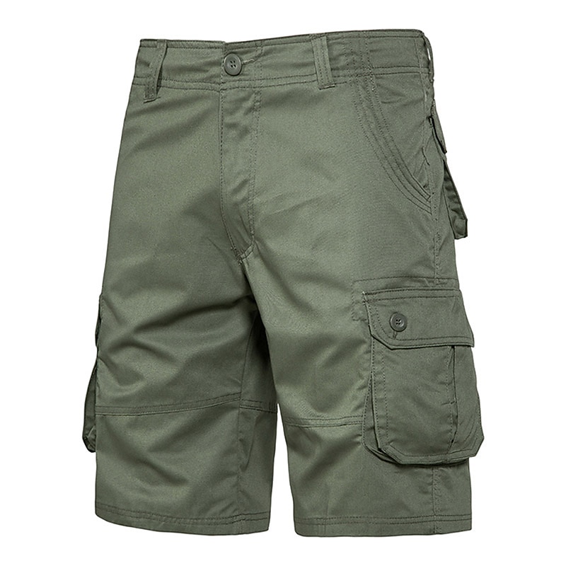 Men's Cargo Shorts Shorts Bermuda shorts Pocket Plain Comfort Breathable Outdoor Daily Going out Casual Big and Tall Dark Brown Black 2026 - $22.99 –P19