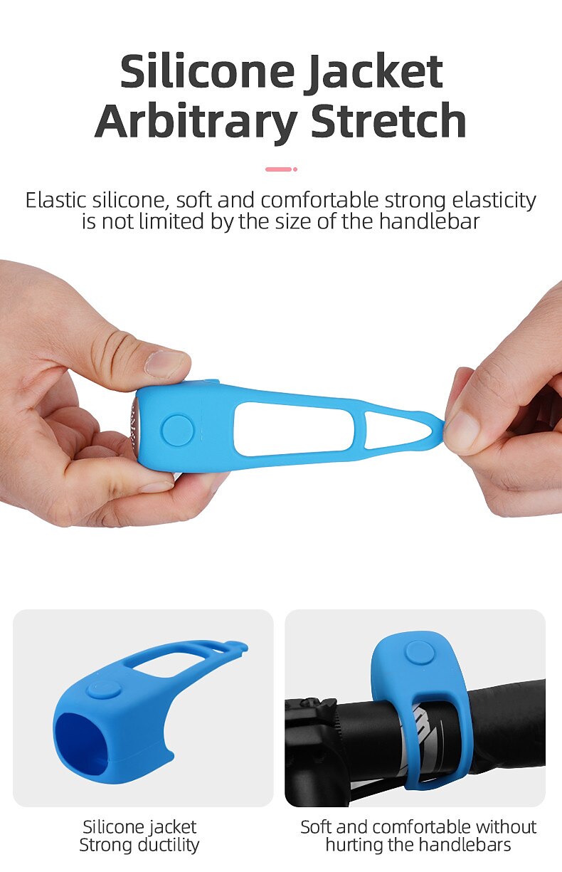 Electric Bicycle Bell 90db Horn Rain Proof MTB Bicycle Handlebar Silicone Shell Ring Bicycle Bell Accessories 2025 - $17.99 –P7