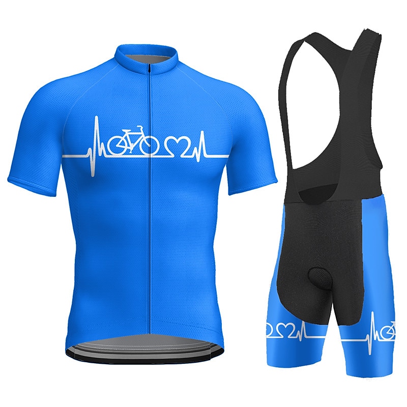 Men's Cycling Jersey with Bib Shorts Short Sleeve Mountain Bike MTB Road Bike Cycling Blue Red Orange Bike 3D Pad Quick Dry Breathable Spandex Sports Clothing Apparel 2025 - $45.99 –P18