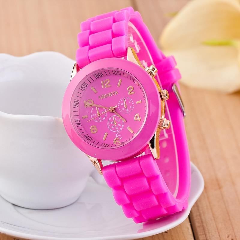 Reloj de cuarzo de moda para mujer, reloj minimalista de tendencia para estudiantes, relojes de silicona de gelatina, regalos para niñas, reloj femenino 2025 - $11.99 –P10