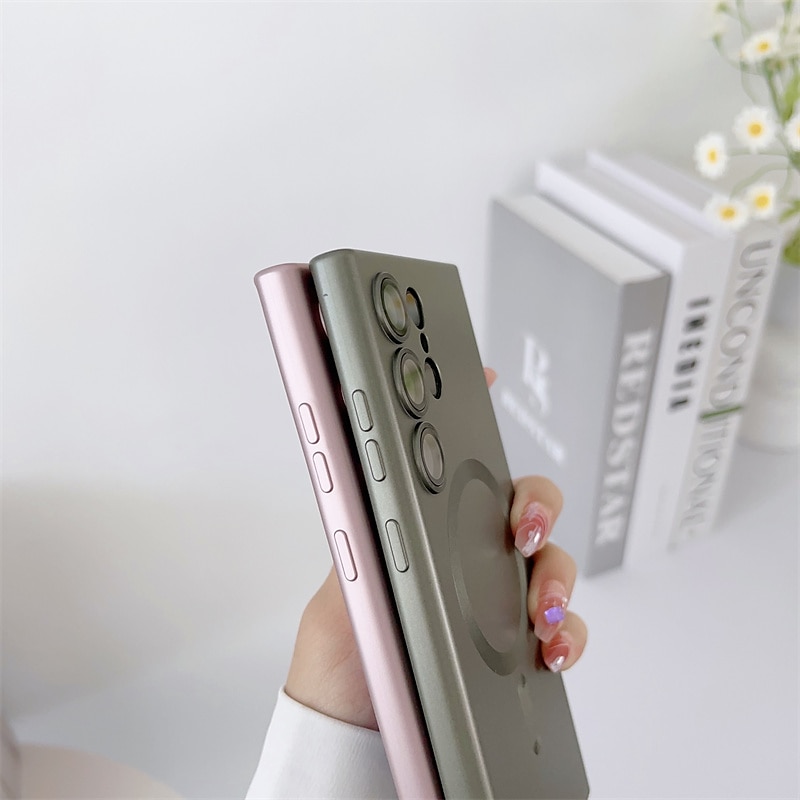 телефон Кейс для Назначение SSamsung Galaxy S24 S23 S22 S21 S20 Plus Ultra Кейс на заднюю панель С Магсейф Магнитный Однотонный ТПУ 2025 - $12.99 –P13