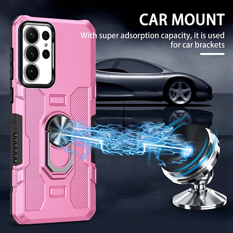 Phone Case For Samsung Galaxy S24 S23 S22 S21 S20 Ultra Plus FE S23 A73 A53 A33 A23 A13 Note 20 Ultra S25 Ultra Back Cover Bumper Frame Ring Holder Military Grade Protection Geometric Pattern Armor 2025 - $14.99 –P5