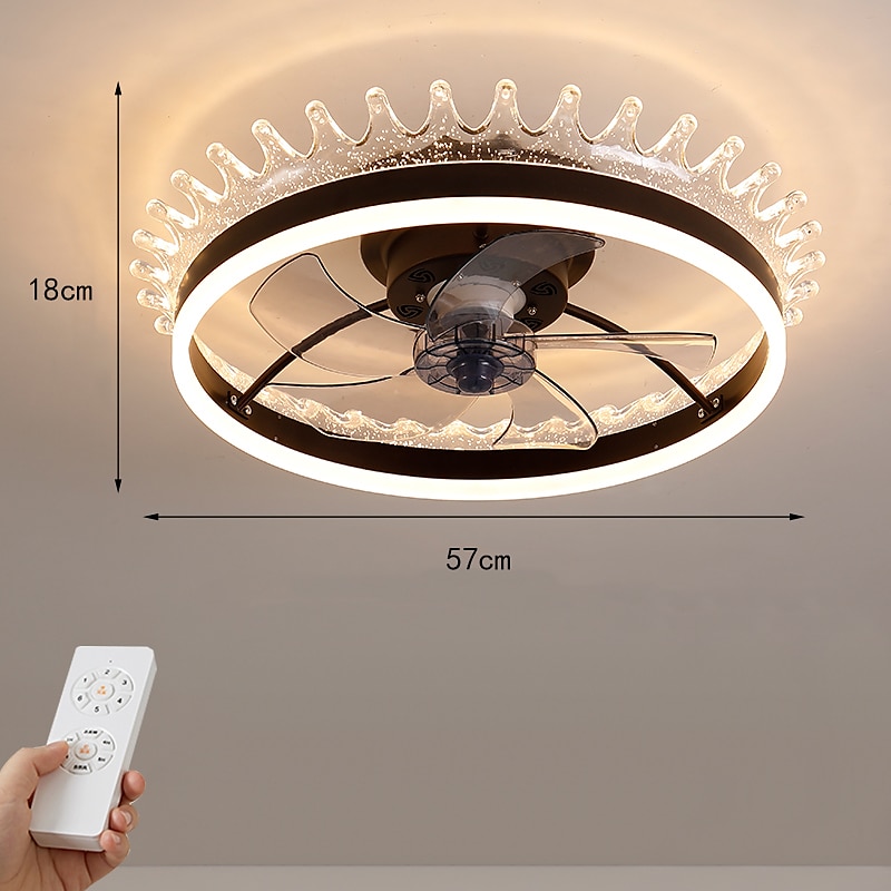 stropní ventilátor se světelným kruhovým designem 22" přibl&amp; dálkové ovládání, časování&amp; 3 led barevný led stropní ventilátor, 6 rychlostí větru moderní stropní ventilátor pro ložnici, 2025 - $353.99 –P2