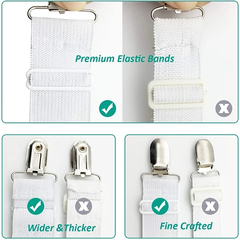 4Pcs Triangle Bed Sheet Holders Fitted Sheet Clips Adjustable Sheet Suspenders Mattress Gripper Clips for Bed Mattress Cover 2025 - $12.49 –P3