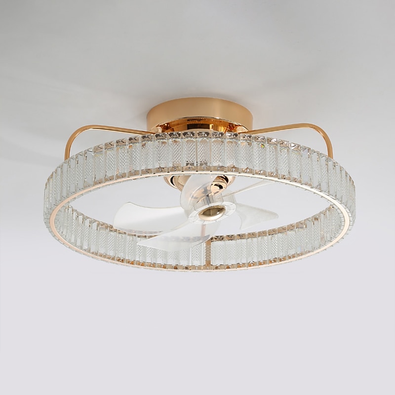 LED Ceiling Fans with lights Crystal Chandeliers Dimmable with Remote Contral 20" Flush Mount Ceiling Lamp Metal Chandelier Bedroom Living Room 2026 - $364.19 –P6