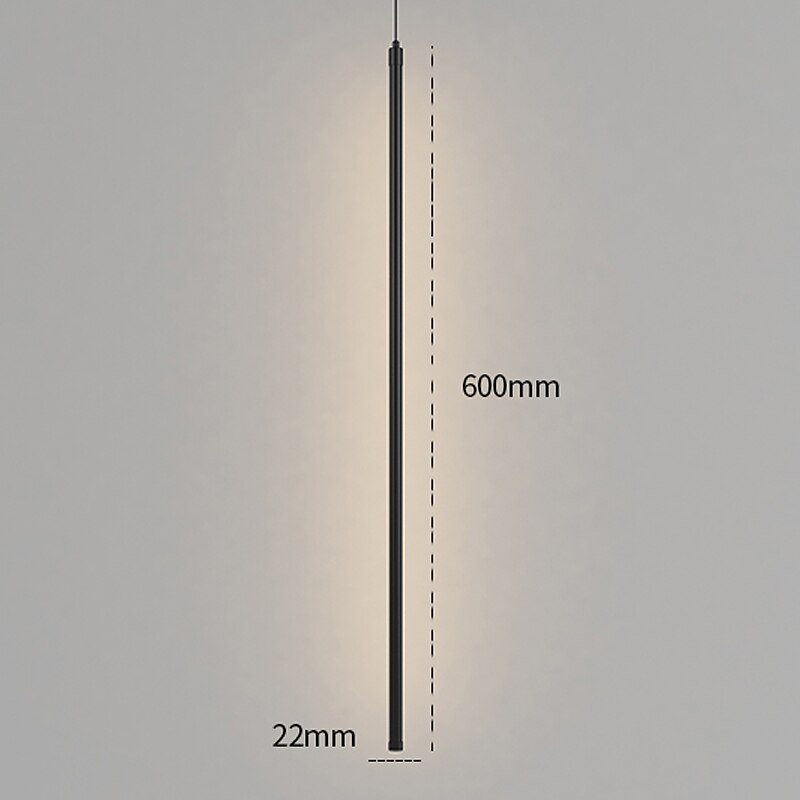 LED závěsné světlo 1-světlo 60 cm 12w line design závěsné světlo hliníkové světlo moderního stylu do kanceláře, ložnice, obývacího pokoje 110-240v 2025 - $84.99 –P6