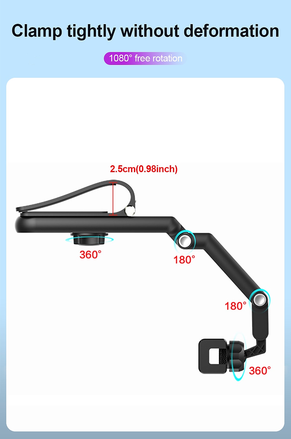 Sun Visor Cell Phone Holder 360° Rotatable Multifunctional Sunvisor Hanging Clip Bracket Cell Phone Mount For  7 Inch Telephone 2025 - $16.99 –P4