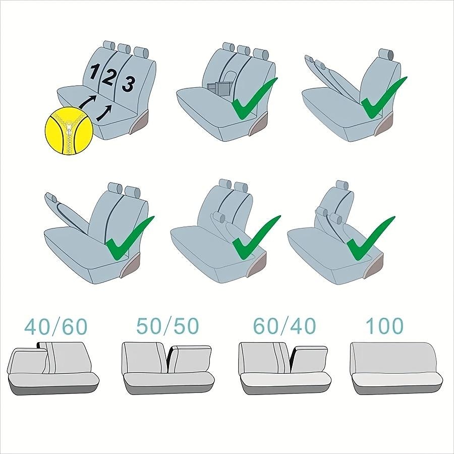 4штк / 9 ед. Чехол для сидения автомобиля для Полный набор Износостойкий Эргономический дизайн Антипробуксовочная для Легковой автомобиль / Внедорожник / Грузовик 2025 - $41.99 –P5