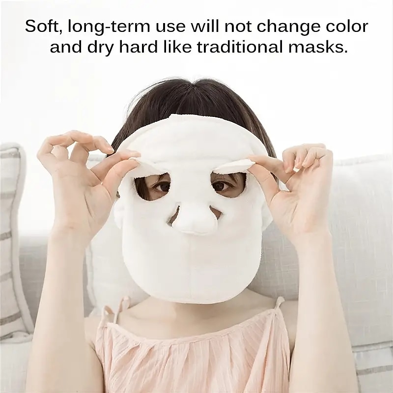 1pc Reusable Face Towel Mask Cold Hot Compress Facial Steamer Towel Mask Moisturizing Beauty Skin Care Spa Towels For Facial Facial Steamer Mask For Women Girls 2025 - $11.49 –P9