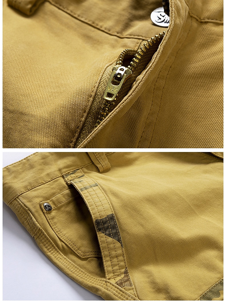 Men's Cargo Shorts Bermuda shorts with Side Pocket Multi Pocket Flap Pocket Solid Color Going out Streetwear Fashion Cargo Shorts ArmyGreen Blue 2025 - $35.99 –P7