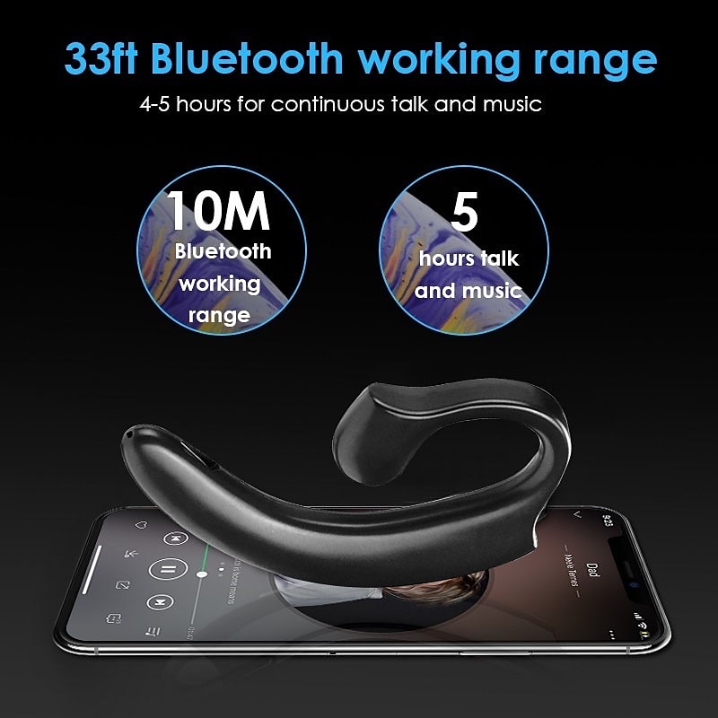 2023 Painless Ear-hook Bluetooth 5.0 EDR Business Headphoneergonomic design Non-earplugs Wireless sport Earphone with Mic 2025 - $12.99 –P13
