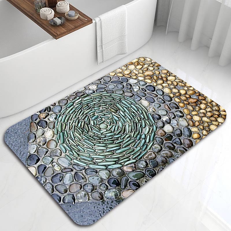 glatt stein kiselgur badematte sklisikker superabsorberende baderomsteppe dørmatte nytt design 2025 - $24.99 -P4