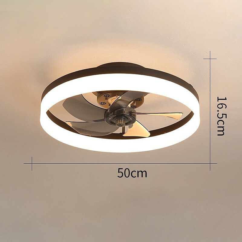 Ceiling Fans with Lights Flush Mount Low Profile Indoor Ceiling Fan,15.7" /19.6" Dimmable Bladeless Ceiling Fans with Remote Control,Smart 3 Colors 6 Speeds Reversible 2025 - $187.99 –P13