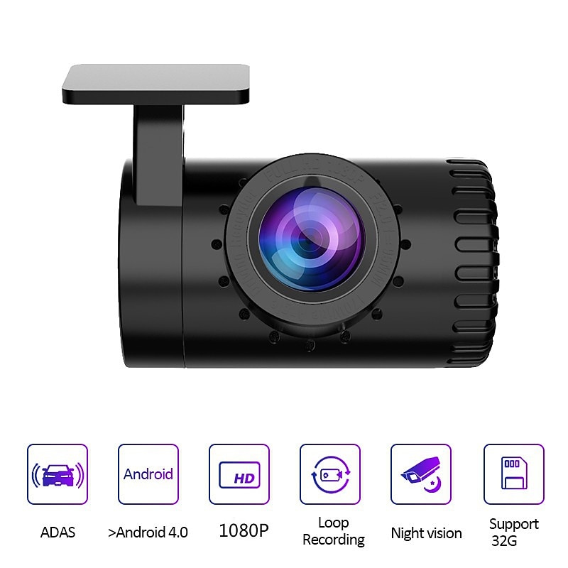 Car Dash Camera 32G Mini ADAS USB DVR Driving Recorder 1080P