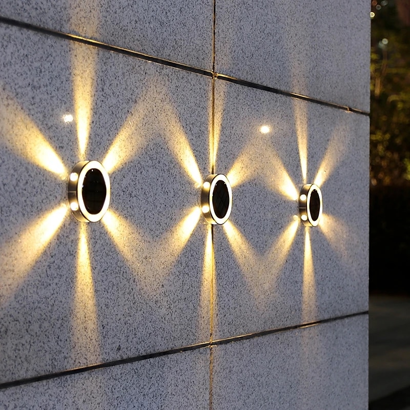 6led solcellelys utendørs ip65 vanntett nedgravd lys for terrasse plentrapper trinn hagedekorasjon utendørs solcellelys 2025 - $18.99 -P3