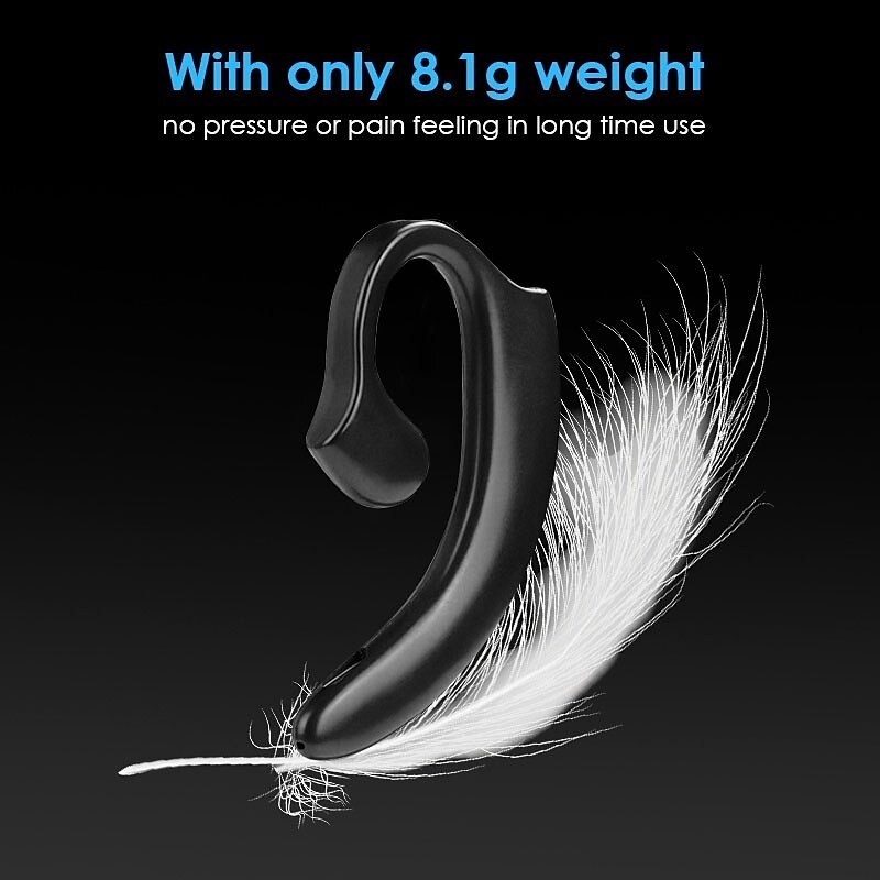 2023 Painless Ear-hook Bluetooth 5.0 EDR Business Headphoneergonomic design Non-earplugs Wireless sport Earphone with Mic 2025 - $12.99 –P12