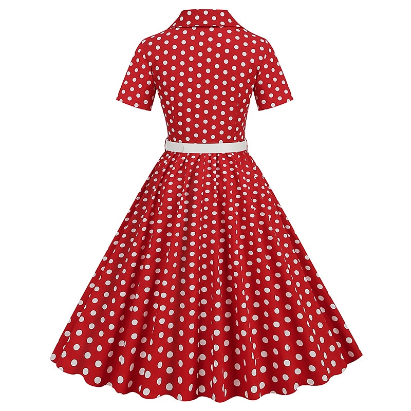 50-luvun a-line mekko retro vintage 1950-luvun cocktail mekko päivittäiset vaatteet mekko juhlapuku flare mekko naisten puku vintage cosplay -juhla / iltapuku 2025 - $38.99 –P9