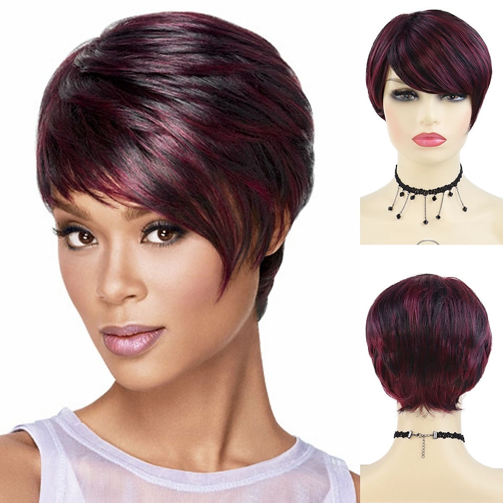 capelli sintetici parrucche corte parrucca biondo platino con frangia parrucche da donna per donne acconciature naturali vendita cuffia per parrucca gratis del 2025 a $21.99 –P3