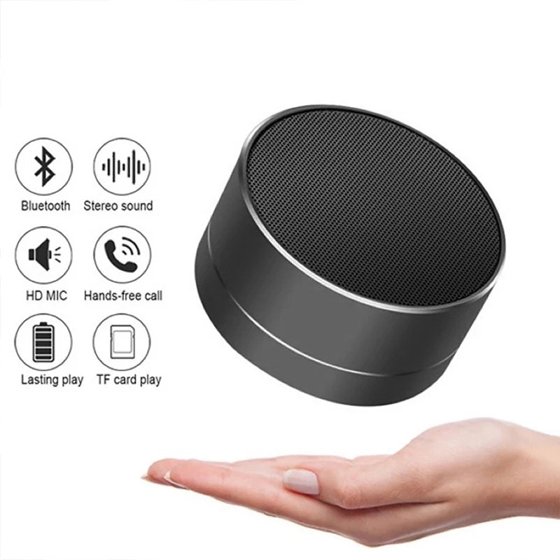 A10 беспроводной bluetooth динамик маленький стальной пистолет сабвуфер портативный мини подарочная карта u диск tf открытый 2025 - $11.99 –P13