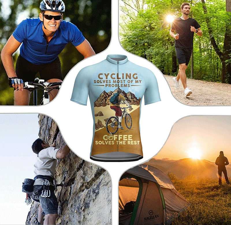 Men's Cycling Jersey Graphic Letter & Number Funny Short Sleeve Bike Jersey Top with 3 Rear Pockets Mountain Bike MTB Road Bike Cycling Quick Dry Reflective Strips Back Pocket Moisture Wicking Sports 2026 - $29.99 –P5