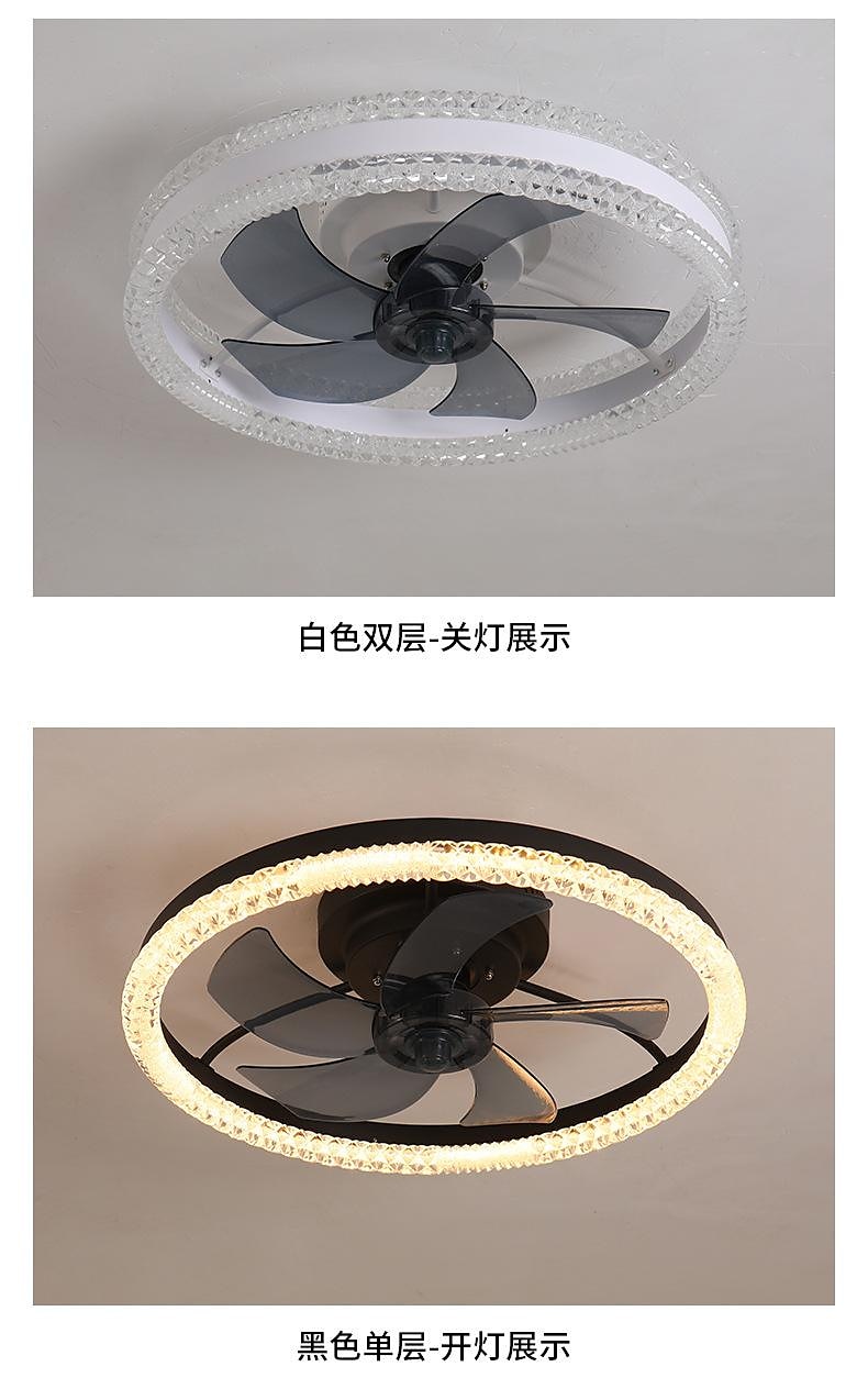 Deckenventilator mit Lichtern 19,7 "dimmbare LED 3 Farben 6 Geschwindigkeiten Timing Wendeflügel mit Fernbedienung, Haushaltsventilator-Kronleuchter, flacher Deckeneinbau-Deckenventilator für den 2025 - $230.29 –P6