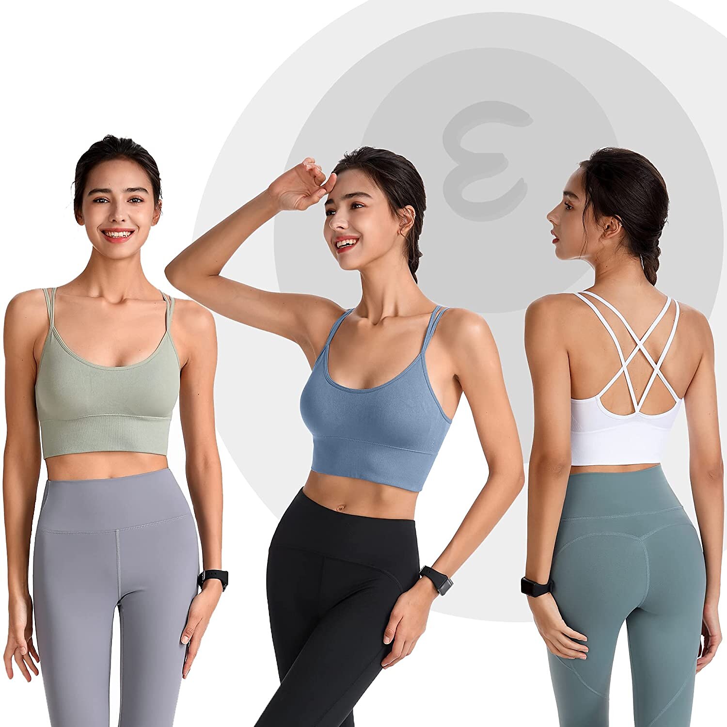 nová jaro/léto vysoká pevnost nárazuvzdorná sportovní podprsenka dámská běžecká fitness podprsenka set tílko na jógu 2025 - $14.49 –P15