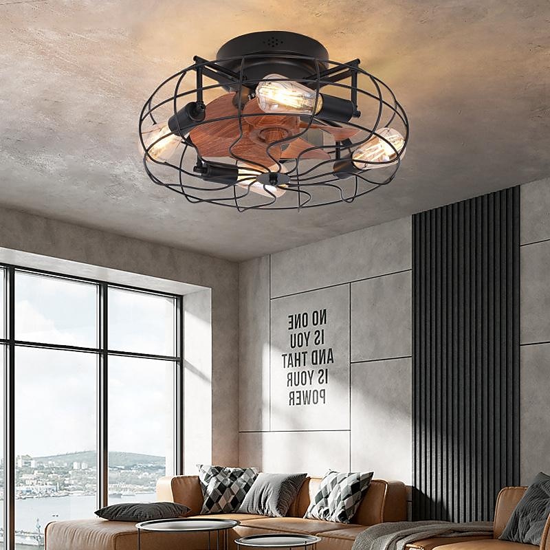 gekooide plafondventilator met licht afstandsbediening low profile inbouwventilatordelier zwarte kleine bladloze plafondventilator voor woonkamer slaapkamer keuken 2025 - $259.09 –P4