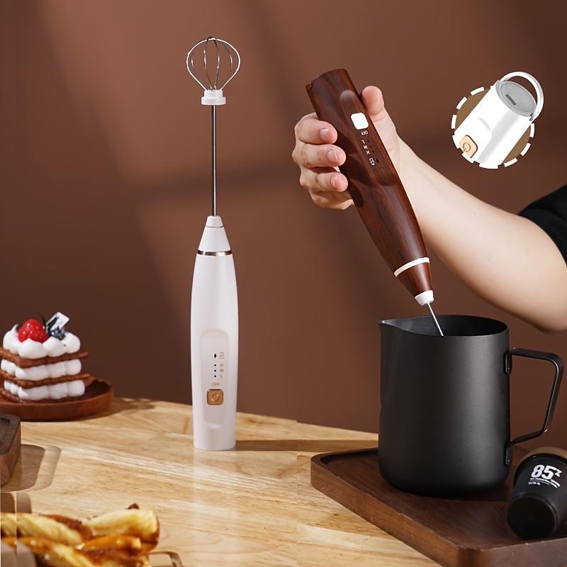1PC Handheld Milk Frother USB Rechargeable Food Mixer Coffee