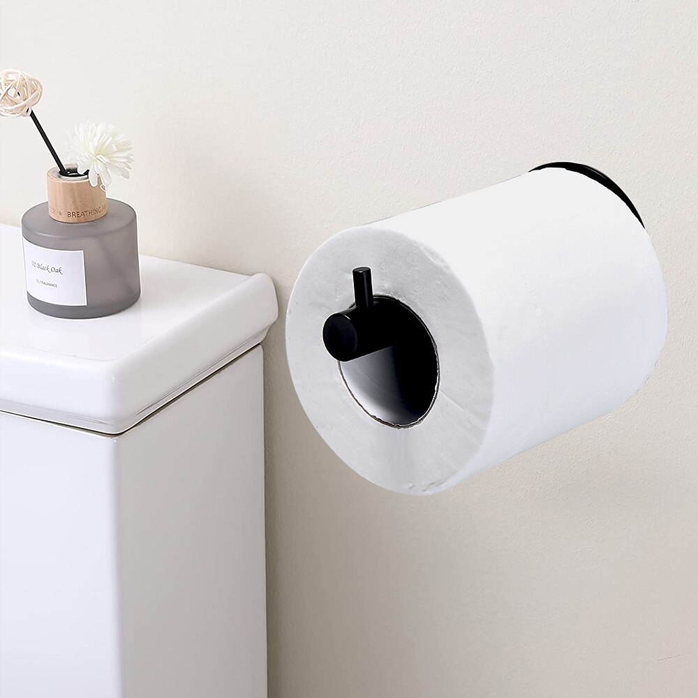 porta carta igienica autoadesiva sus304 rotolo di carta in acciaio inossidabile nero opaco portaoggetti porta rotolo di carta igienica distributore di asciugamani di carta da bagno porta carta del 2025 a $23.99 –P3