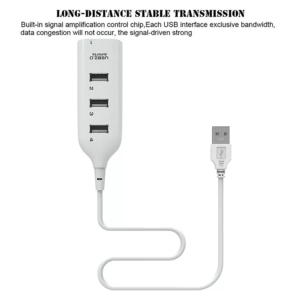 Micro USB Hub 2.0 Multi USB Port 4 Ports Hub USB High Speed HUb USB Splitter For PC Computer Accessories 2025 - $9.99 –P5