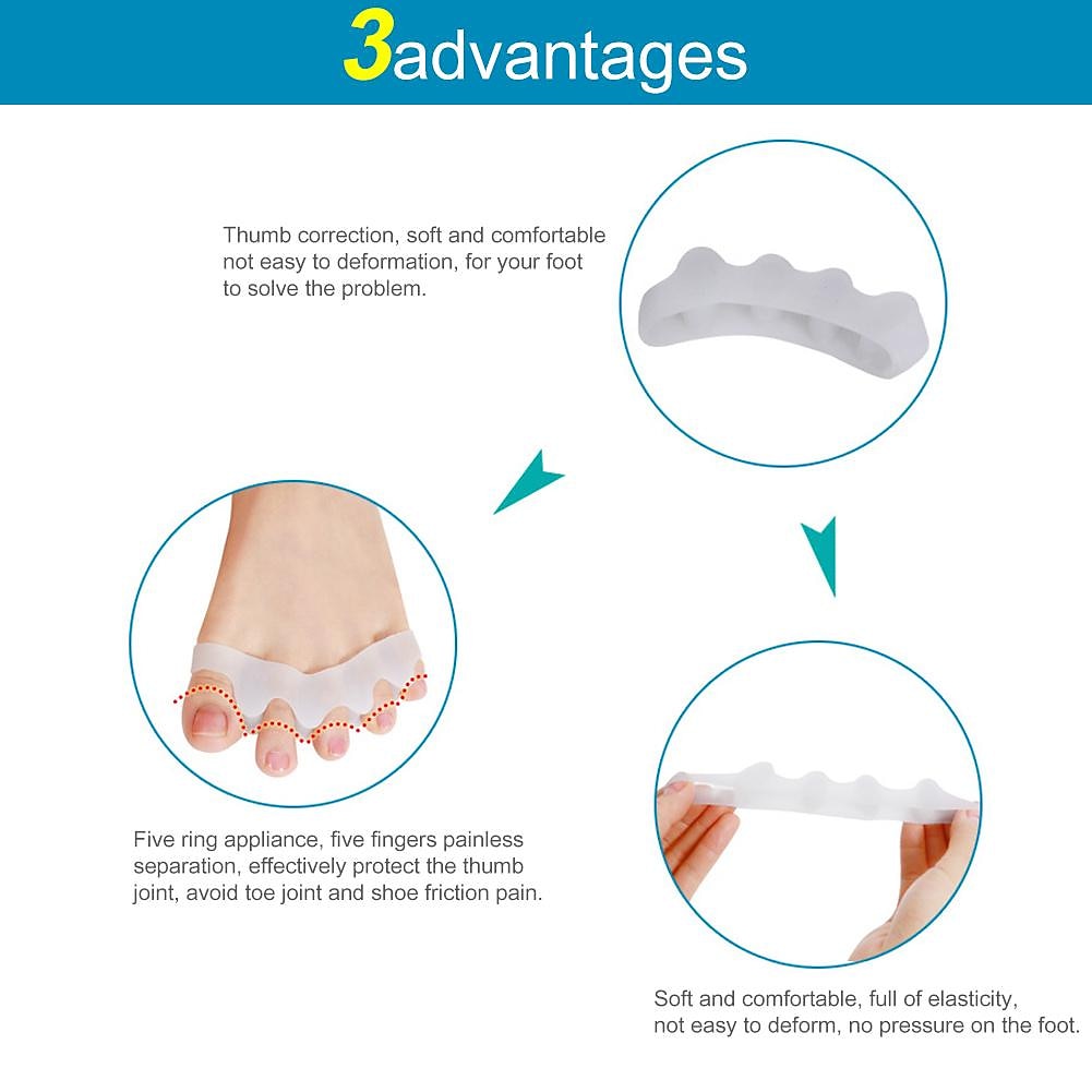 productos para el cuidado de los pies, 1 paquete, separadores de dedos para corregir juanetes y restaurar los dedos de los pies a su forma original corrector de juanetes para mujeres hombres 2025 - $4.99 –P2