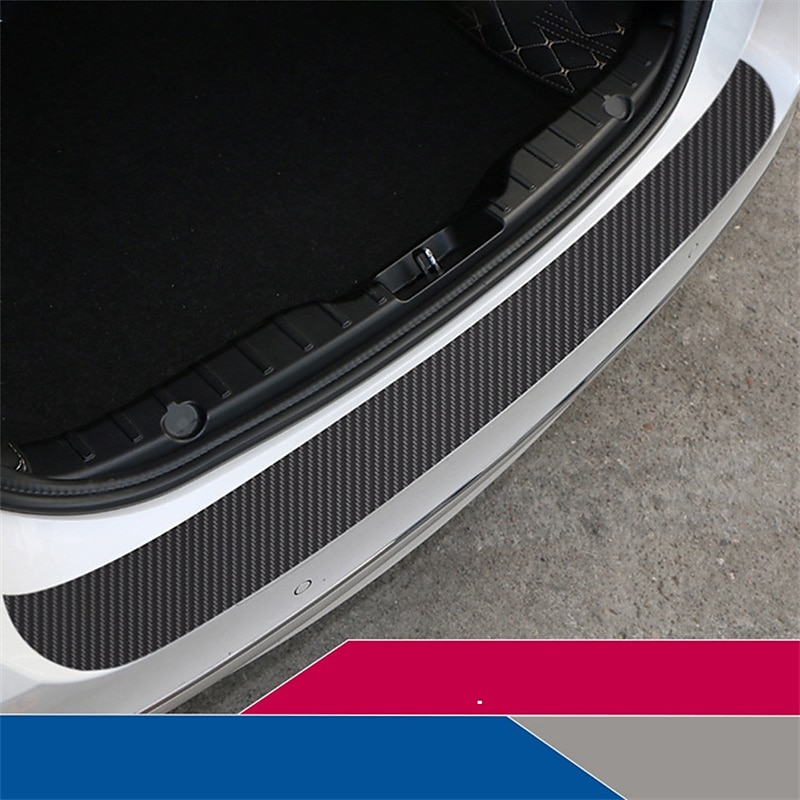 starfire 90cm car rear trunk bumper carbon fiber sticker anti-scratch anti-collision protection cover strip trunk sill guard decal 2025 - $7.99 –P4