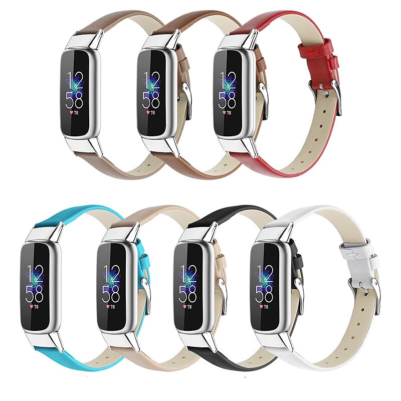Reim til Smartklokke Kompatibel med Fitbit Luxe Ekte lær Smartklokke Stropp Justerbar Kvinner menn Sportsrem Erstatning Armbånd 2025 - $17.99 –P1
