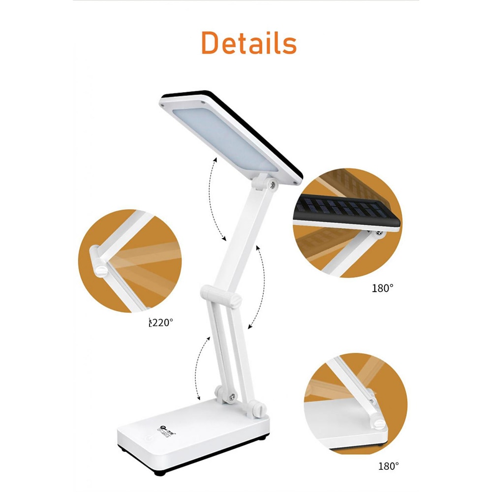 Solar Dimmable Touch Foldable Table Lamp Desk Lamp Eye Protection Table Lamp Portable Solar Rechargeable Table Lamp Solar Usb Charging 2025 - $25.99 –P8