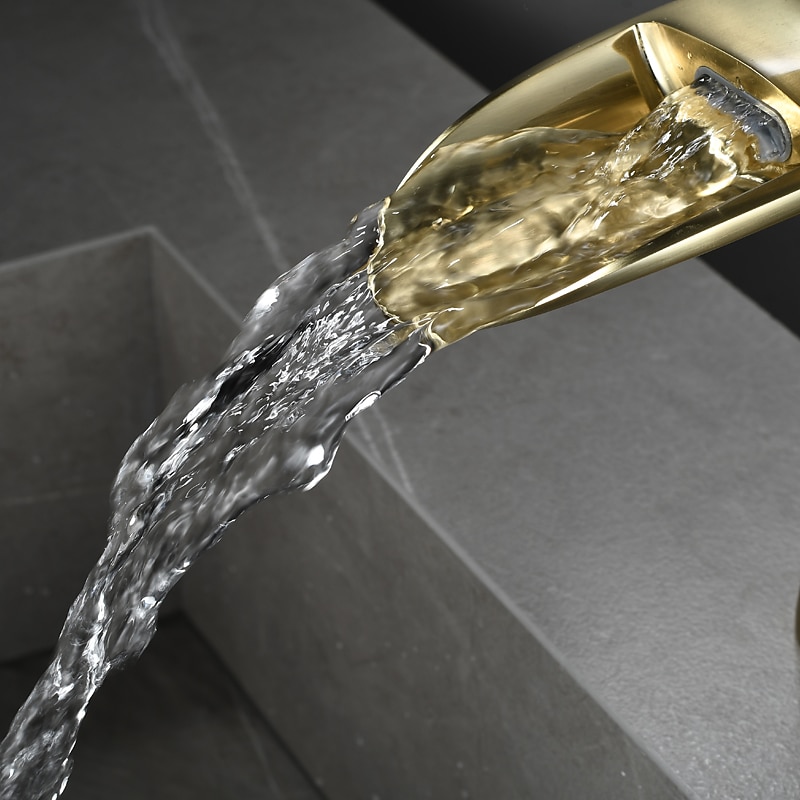 rubinetto miscelatore lavabo bagno a cascata, rubinetti monocomando per lavabo monocomando con tubo flessibile acqua calda e fredda rubinetto monoblocco in ottone per vasca da incasso del 2025 a $113.99 –P3