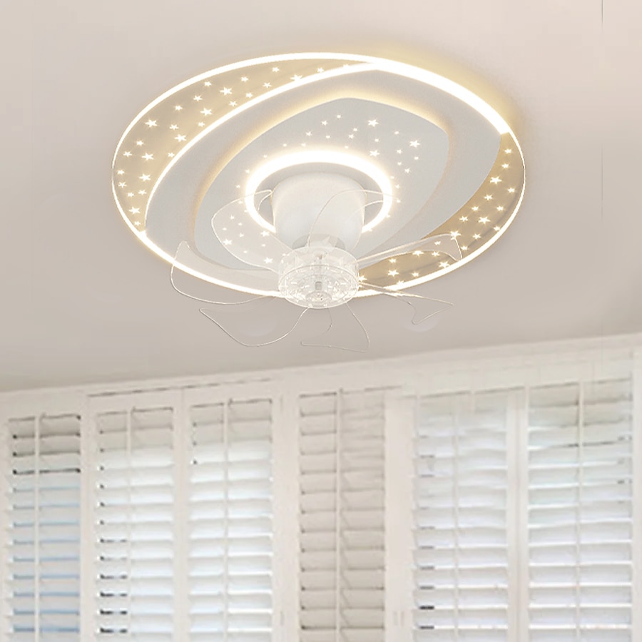 Deckenventilator mit Licht 20" App&amp; Fernbedienung, Zeitmessung&amp; 3-LED-Farb-LED-Deckenventilator, 6 Windgeschwindigkeiten moderner Deckenventilator für Schlafzimmer, Wohnzimmer, kleines Zimmer 2025 - $331.09 –P7