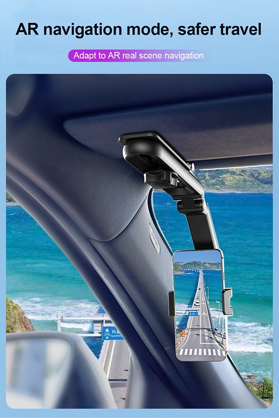 Sun Visor Cell Phone Holder 360° Rotatable Multifunctional Sunvisor Hanging Clip Bracket Cell Phone Mount For  7 Inch Telephone 2025 - $16.99 –P2