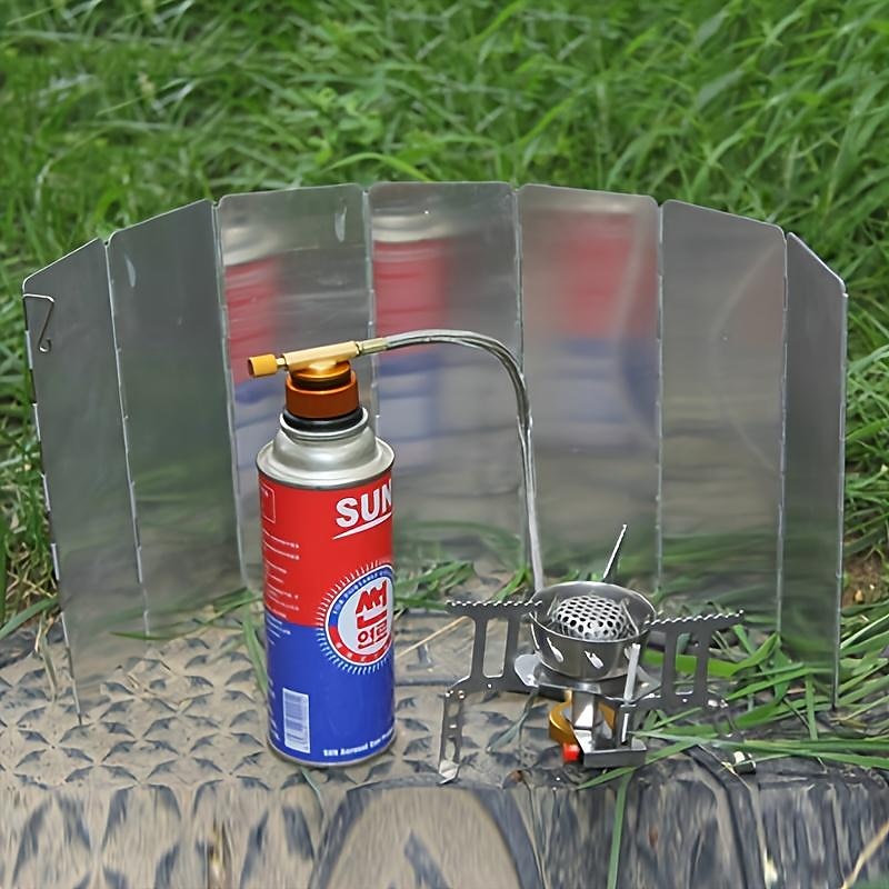 parabrezza per fornello da campo, parabrezza pieghevole in alluminio argento, parabrezza per fornello da campo del 2025 a $10.99 –P7