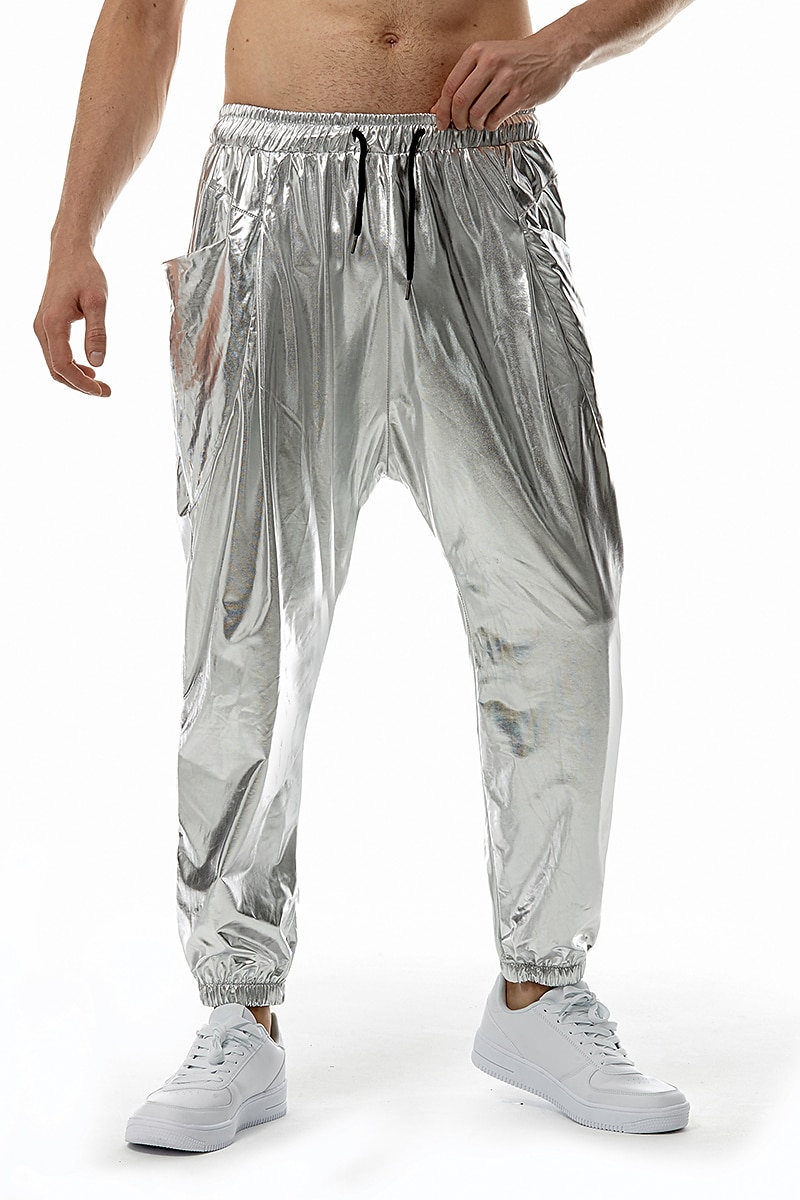 Herren Jogginghose Jogger Hose Hosen Freizeithose Paillettenhose Elastische Taille Elastischer Ärmelbund Einfarbig Windundurchlässig Atmungsaktiv In voller Länge Casual Ausgehkleidung Athleisure 2025 - $32.99 –P8