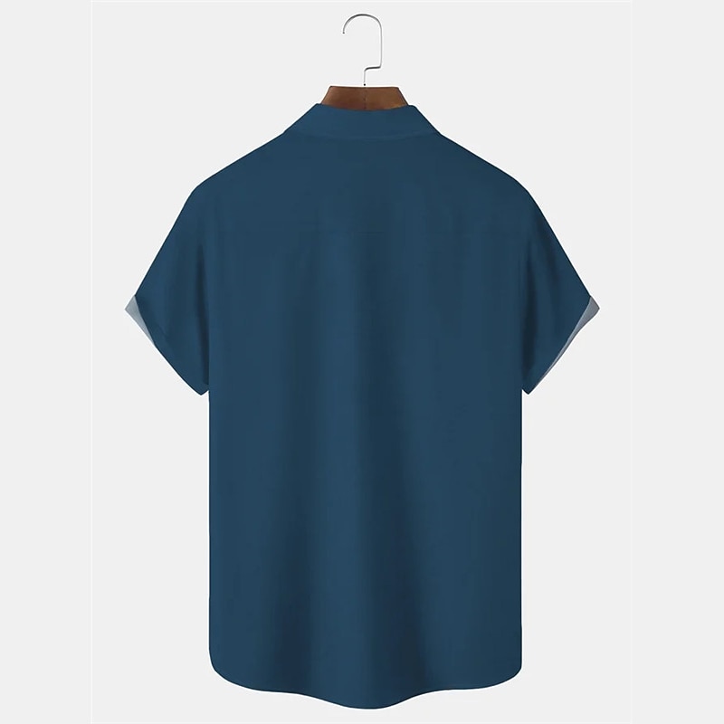 Herr Styrelseledamöter Randig Musik Skjorta Knapp upp skjorta Kortärmad Mode Streetwear Designer Dagligen Utekväll Helgen Sommar Vår Nedvikt Mönster Gul Marinblå Orange 2025 - $24.99 –P8