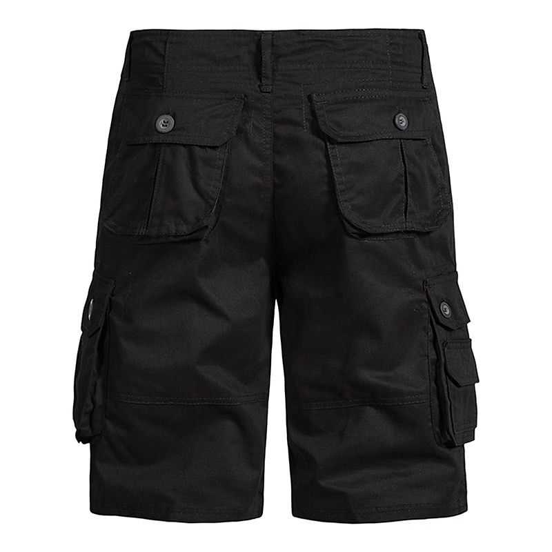 Men's Cargo Shorts Shorts Bermuda shorts Pocket Plain Comfort Breathable Outdoor Daily Going out Casual Big and Tall Dark Brown Black 2026 - $22.99 –P16