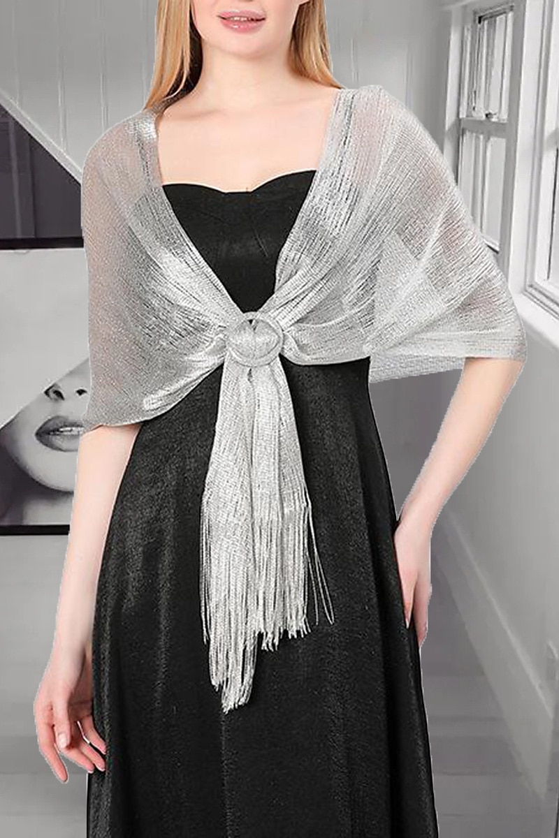 Women's Shrug Elegant Shrugs Vintage Style Solid Color Open Front Half Sleeve Knit Formal Party Work Silver Light Pink Summer Spring 2025 - $27.99 –P1