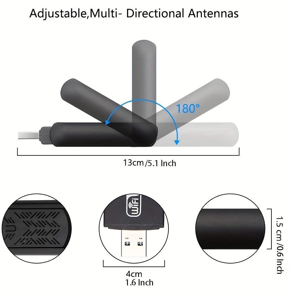 2.4G 5G 1300Mbps Usb Wireless Network Card Dongle Antenna AP Wifi Adapter Dual Band Wi-Fi Usb 3.0 Lan Ethernet 1200M 2025 - $19.99 –P2