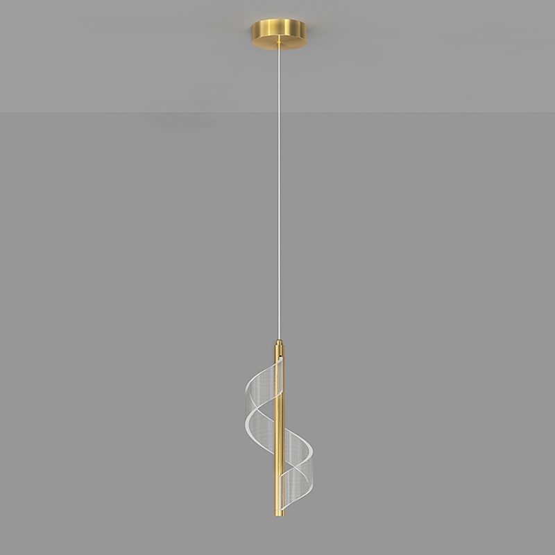 lampa wisząca led spiralna lampka nocna do sypialni 30 cm, nowoczesna minimalistyczna jadalnia bar regulowana długa linia sprzętowa lampa wisząca oprawa oświetleniowa sufitowa 2025 - $93.44 –P13
