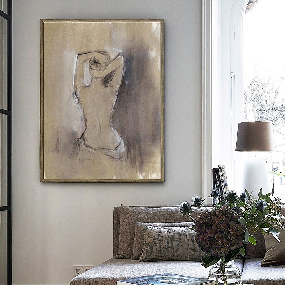 ręcznie malowany obraz olejny na ścianę nowoczesne malarstwo abstrakcyjne nude lady obraz na płótnie home decoration decor walcowane płótno bez ramy nierozciągnięte 2025 - $83.99 –P3
