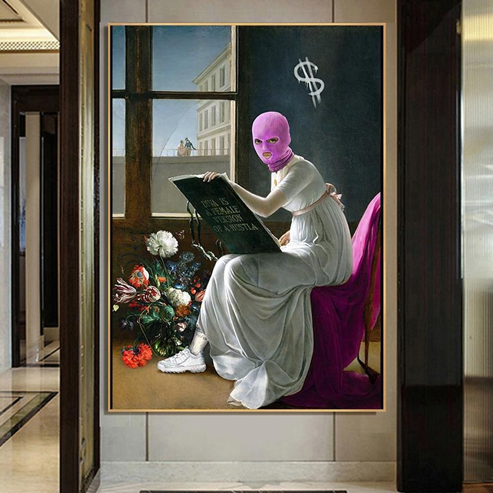 cartazes de pintura em tela vintage artista mascarado criss bellini impressão obras de arte para casa parede sala de estar decoração imagem cuadros de 2026 por $15.99 –P3